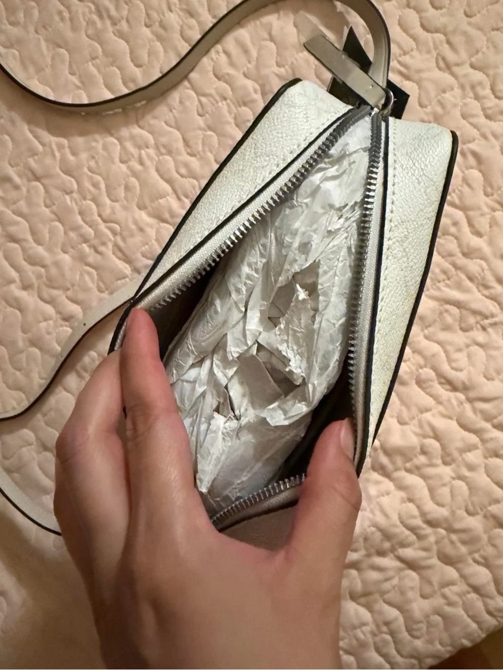Nine West Cream and White Crossbody Bag